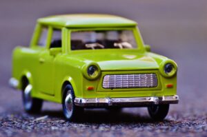 Der Trabant oder "Trabi" (hier Modell) machte 1976 46% aller in der DDR genutzten PKW aus. 